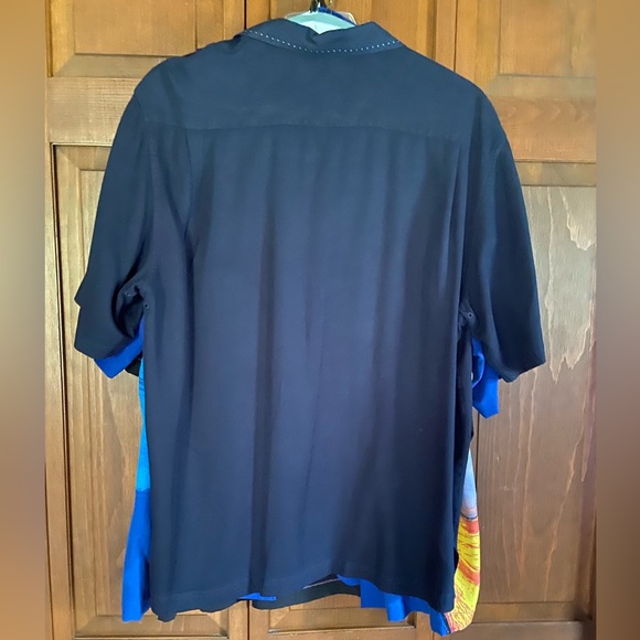 AUTHENTIC LANSKY BROS X NAT NAST BLUE 100% SILK BUTTON DOWN-LG-LIMITED EDITION - Picture 4 of 4